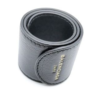 Balenciaga Cycle Slap Bracelet in Leather